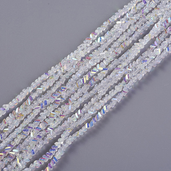 PandaHall Electroplate Glass Beads Strands, AB Color Plated, Triangle, Clear AB, 2.2~3x3~4.7x2~3mm, Hole: 0.7mm, about 171~181pcs/strand..., White
PandaHall Electroplate Glass Beads Strands, AB Color Plated, Triangle, Clear AB, 2.2~3x3~4.7x2~3mm, Hole: 0.7mm, about 171~181pcs/strand..., White