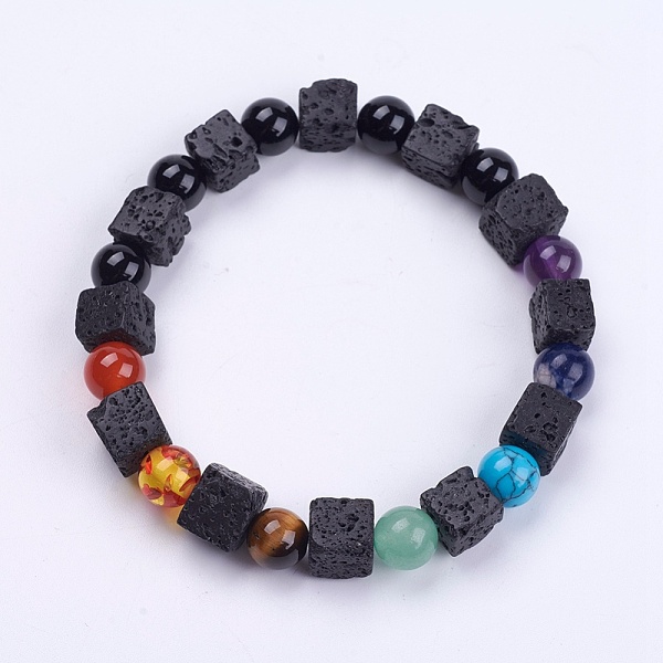 PandaHall Natural Gemstone Beaded Stretch Bracelets, with Lava Rock Beads, Chakra Jewelry, 2-1/4 inch(56mm) Mixed Stone
PandaHall Natural Gemstone Beaded Stretch Bracelets, with Lava Rock Beads, Chakra Jewelry, 2-1/4 inch(56mm) Mixed Stone