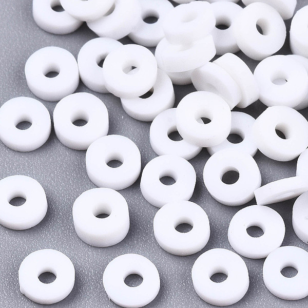 PandaHall Handmade Polymer Clay Beads, for DIY Jewelry Crafts Supplies, Disc/Flat Round, Heishi Beads, White, 6x1mm, Hole: 2mm, about...
PandaHall Handmade Polymer Clay Beads, for DIY Jewelry Crafts Supplies, Disc/Flat Round, Heishi Beads, White, 6x1mm, Hole: 2mm, about...