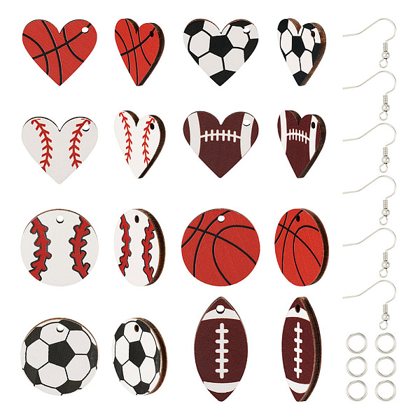 PandaHall DIY Earrings Making Kit, Including Sport Theme Wood Pendants, Brass Earring Hooks & Jump Rings, Mixed Color..., Multicolor
PandaHall DIY Earrings Making Kit, Including Sport Theme Wood Pendants, Brass Earring Hooks & Jump Rings, Mixed Color..., Multicolor