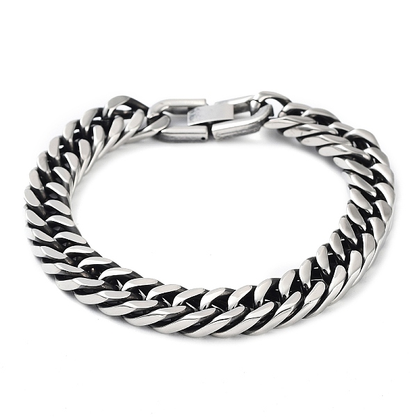 PandaHall 304 Stainless Steel Cuban Link Chains Bracelets for Men, Stainless Steel Color, 8-7/8 inch(22.4cm) 304 Stainless Steel
PandaHall 304 Stainless Steel Cuban Link Chains Bracelets for Men, Stainless Steel Color, 8-7/8 inch(22.4cm) 304 Stainless Steel