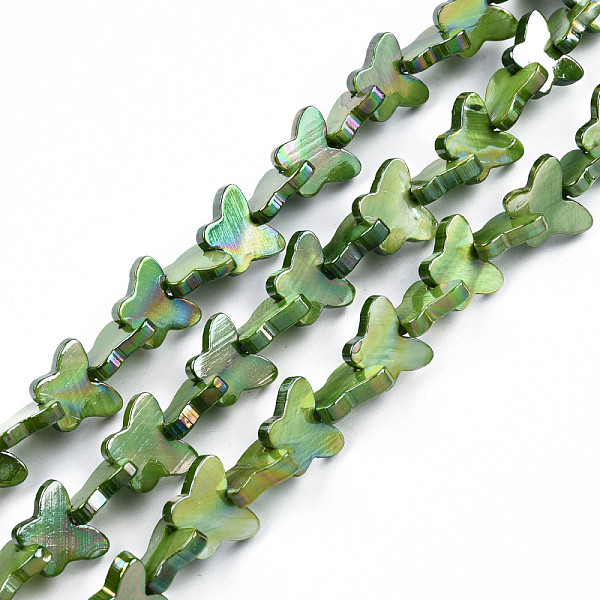 PandaHall Natural Freshwater Shell Beads Strands, AB Color Plated, Dyed, Butterfly, Green, 10~11x12.5~13.5x3mm, Hole: 0.7mm, about...
PandaHall Natural Freshwater Shell Beads Strands, AB Color Plated, Dyed, Butterfly, Green, 10~11x12.5~13.5x3mm, Hole: 0.7mm, about...