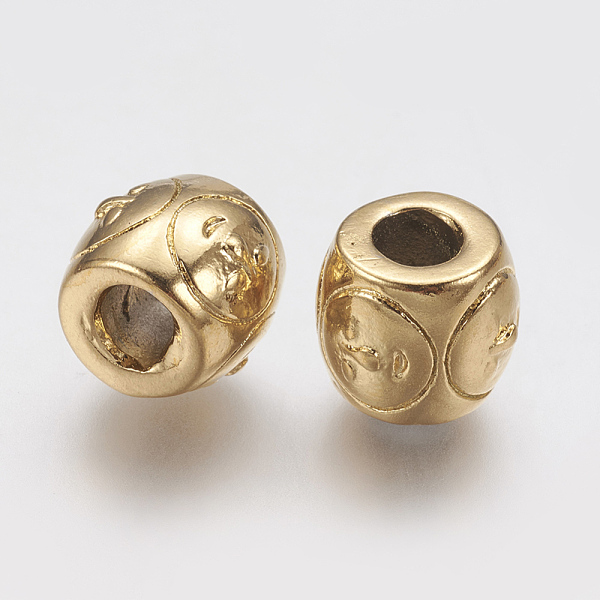PandaHall Ion Plating(IP) 304 Stainless Steel European Beads, Large Hole Beads, Barrel with Face, Golden, 9.5x9mm, Hole: 4.5mm 304 Stainless...
PandaHall Ion Plating(IP) 304 Stainless Steel European Beads, Large Hole Beads, Barrel with Face, Golden, 9.5x9mm, Hole: 4.5mm 304 Stainless...
