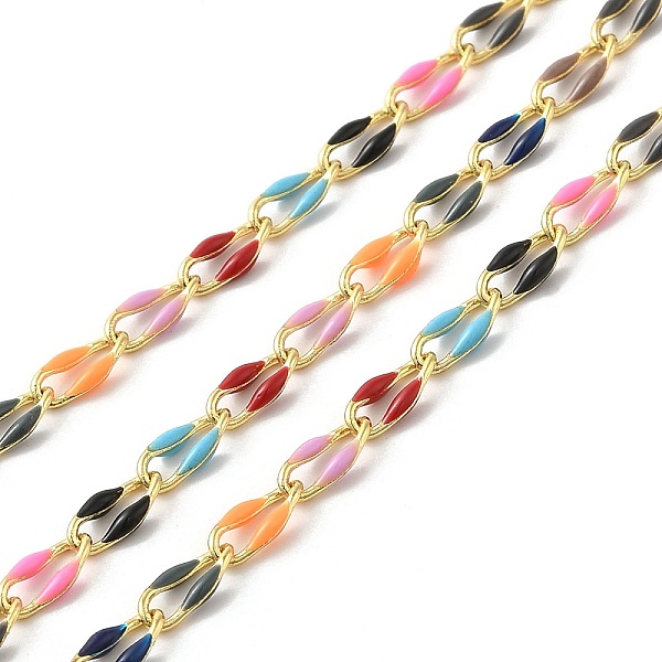 PandaHall Brass Enamel Curb Chains, Soldered, with Spools, Real 18K Gold Plated, Mixed Color, 7x3x1.7mm Brass Multicolor
PandaHall Brass Enamel Curb Chains, Soldered, with Spools, Real 18K Gold Plated, Mixed Color, 7x3x1.7mm Brass Multicolor