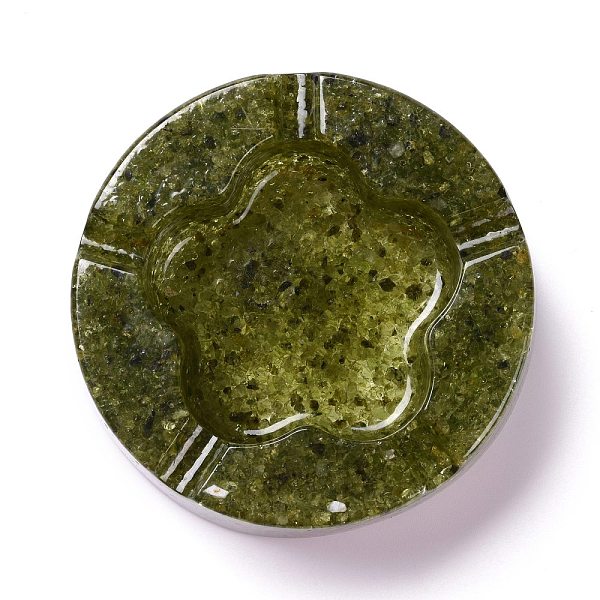 PandaHall Resin with Natural Peridot Chip Stones Ashtray, Home OFFice Tabletop Decoration, Flat Round with Flower, 104x32mm, Inner Diameter...
PandaHall Resin with Natural Peridot Chip Stones Ashtray, Home OFFice Tabletop Decoration, Flat Round with Flower, 104x32mm, Inner Diameter...