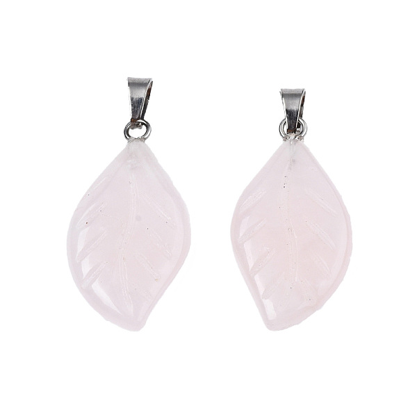 PandaHall Natural Rose Quartz Pendants, Leaf Charm, with Stainless Steel Color Tone Stainless Steel Findings, 29x15x4.5mm, Hole: 2.5x5mm...
PandaHall Natural Rose Quartz Pendants, Leaf Charm, with Stainless Steel Color Tone Stainless Steel Findings, 29x15x4.5mm, Hole: 2.5x5mm...
