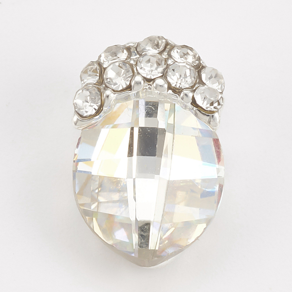 PandaHall Alloy Rhinestone Cabochons, Nail Art Decoration Accessories, Oval, Silver Color Plated, Crystal AB, 12x8x4mm Alloy+Rhinestone Oval...
PandaHall Alloy Rhinestone Cabochons, Nail Art Decoration Accessories, Oval, Silver Color Plated, Crystal AB, 12x8x4mm Alloy+Rhinestone Oval...