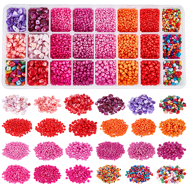 PandaHall Baking Paint Glass Seed Beads, with Dyed Freshwater Shell Chip Beads, Mixed Color, 21.8x11x3cm Glass Multicolor
PandaHall Baking Paint Glass Seed Beads, with Dyed Freshwater Shell Chip Beads, Mixed Color, 21.8x11x3cm Glass Multicolor
