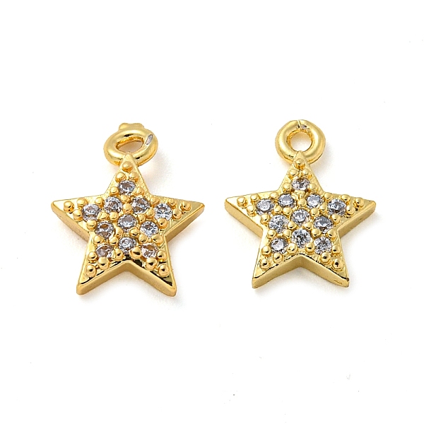PandaHall Rack Plating Brass Micro Pave Clear Cubic Zirconia Charms, Long-Lasting Plated, Cadmium Free & Lead Free, Star, Real 18K Gold...
PandaHall Rack Plating Brass Micro Pave Clear Cubic Zirconia Charms, Long-Lasting Plated, Cadmium Free & Lead Free, Star, Real 18K Gold...