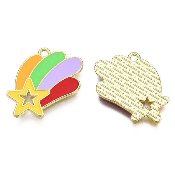 PandaHall Alloy Enamel Pendants, Cadmium Free & Lead Free, Star with Rainbow, Golden, Colorful, 20.5x22.5x1.3mm, Hole: 1.6mm Alloy+Enamel...
PandaHall Alloy Enamel Pendants, Cadmium Free & Lead Free, Star with Rainbow, Golden, Colorful, 20.5x22.5x1.3mm, Hole: 1.6mm Alloy+Enamel...