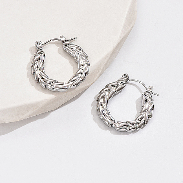 PandaHall 304 Stainless Steel Hoop Earrings, Leaf, Stainless Steel Color, 22x22mm 304 Stainless Steel Leaf
PandaHall 304 Stainless Steel Hoop Earrings, Leaf, Stainless Steel Color, 22x22mm 304 Stainless Steel Leaf