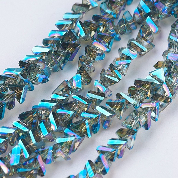 PandaHall Electroplate Glass Beads Strands, Full Rainbow Plated, Faceted, Triangle, Dark Cyan, 4.5x5x6mm, Hole: 1mm, about 100pcs/strand...
PandaHall Electroplate Glass Beads Strands, Full Rainbow Plated, Faceted, Triangle, Dark Cyan, 4.5x5x6mm, Hole: 1mm, about 100pcs/strand...