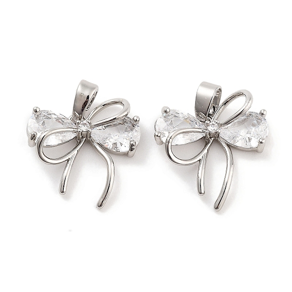 PandaHall Brass Micro Pave Cubic Zirconia Pendants, Bowknot, Platinum, Clear, 16x15x4mm, Hole: 5x3mm Brass+Cubic Zirconia Bowknot Clear
PandaHall Brass Micro Pave Cubic Zirconia Pendants, Bowknot, Platinum, Clear, 16x15x4mm, Hole: 5x3mm Brass+Cubic Zirconia Bowknot Clear