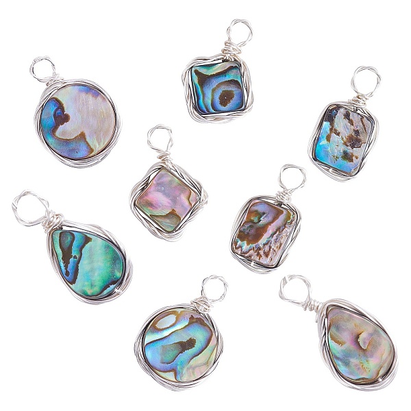 PandaHall 8Pcs 4 Styles Natural Abalone Shell/Paua Shell Pendants, Eco-Friendly Copper Wire Wrapped Shell Charm, Rectangle & Rhombus &...
PandaHall 8Pcs 4 Styles Natural Abalone Shell/Paua Shell Pendants, Eco-Friendly Copper Wire Wrapped Shell Charm, Rectangle & Rhombus &...