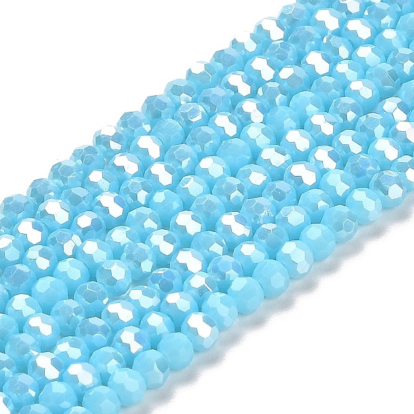 PandaHall Opaque Glass Beads Stands, AB Color, Faceted(32 Facets), Round, Light Sky Blue, 3.5x3mm, Hole: 1mm, about 163~166pcs/strand...
PandaHall Opaque Glass Beads Stands, AB Color, Faceted(32 Facets), Round, Light Sky Blue, 3.5x3mm, Hole: 1mm, about 163~166pcs/strand...