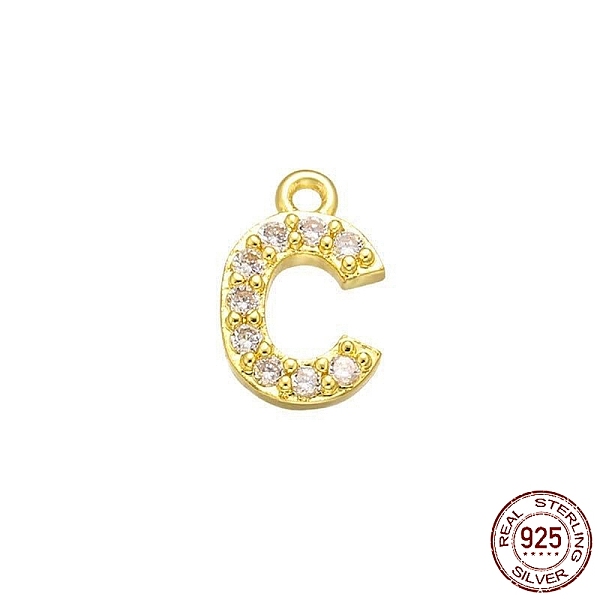 PandaHall Real 18K Gold Plated 925 Sterling Silver Micro Pave Clear Cubic Zirconia Charms, Initial Letter, Letter C, 8.5x6x1mm, Hole: 0.9mm...
PandaHall Real 18K Gold Plated 925 Sterling Silver Micro Pave Clear Cubic Zirconia Charms, Initial Letter, Letter C, 8.5x6x1mm, Hole: 0.9mm...