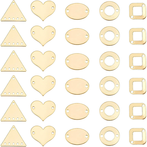 PandaHall BENECREAT 30Pcs 5 Style 18K Gold Plated Connector Charms, Donut Rhombus Oval Heart and Triangle Metal Charm Links Connectors for...
PandaHall BENECREAT 30Pcs 5 Style 18K Gold Plated Connector Charms, Donut Rhombus Oval Heart and Triangle Metal Charm Links Connectors for...