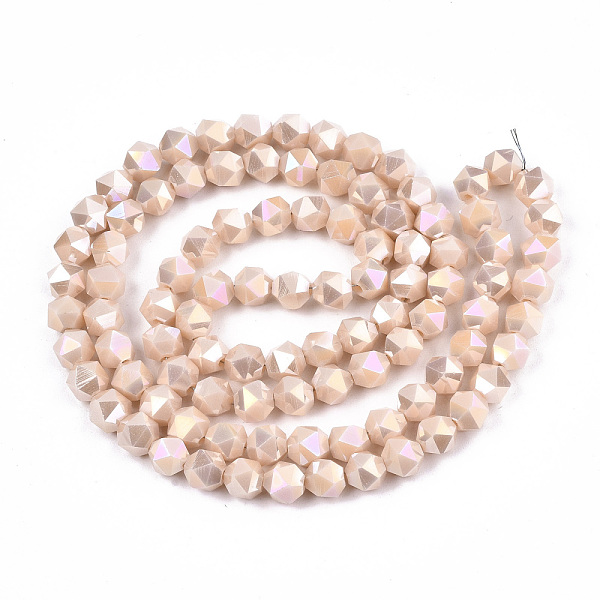 PandaHall Electroplate Opaque Glass Beads Strands, AB Color Plated, Faceted, Round, Navajo White, 5.5x5.5x5.5mm, Hole: 1mm, about...
PandaHall Electroplate Opaque Glass Beads Strands, AB Color Plated, Faceted, Round, Navajo White, 5.5x5.5x5.5mm, Hole: 1mm, about...