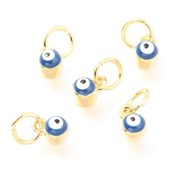 PandaHall Brass Enamel Pendants, Long-Lasting Plated, Real 18K Gold Plated, with Jump Rings, Column with Evil Eye, Deep Sky Blue...
PandaHall Brass Enamel Pendants, Long-Lasting Plated, Real 18K Gold Plated, with Jump Rings, Column with Evil Eye, Deep Sky Blue...