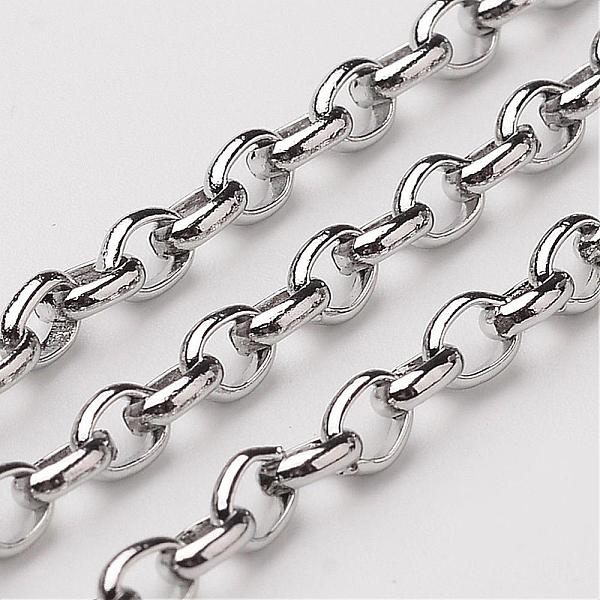 PandaHall 304 Stainless Steel Rolo Chains, Belcher Chains, Soldered, Stainless Steel Color, 4x3x1mm 304 Stainless Steel
PandaHall 304 Stainless Steel Rolo Chains, Belcher Chains, Soldered, Stainless Steel Color, 4x3x1mm 304 Stainless Steel