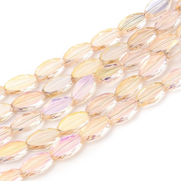 PandaHall Transparent Electroplate Glass Beads Strands, Faceted, Oval, Full Rainbow Plated, PeachPuff, 10.5x6x3mm, Hole: 1.2mm, about..., Brown
PandaHall Transparent Electroplate Glass Beads Strands, Faceted, Oval, Full Rainbow Plated, PeachPuff, 10.5x6x3mm, Hole: 1.2mm, about..., Brown