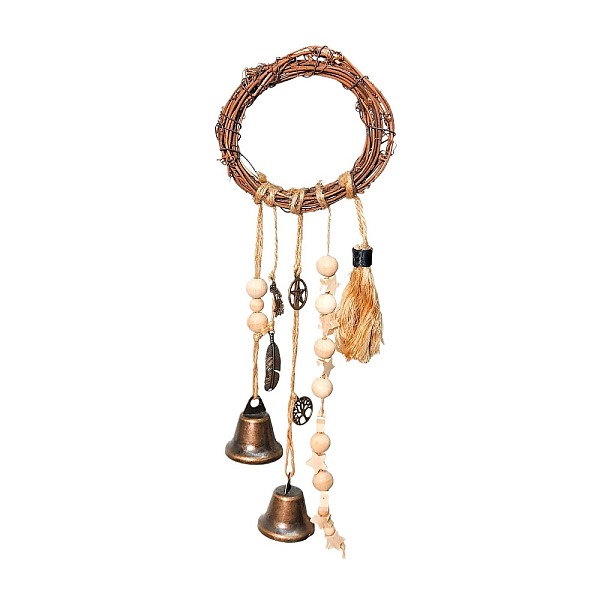 PandaHall Witch Bell Protection Wind Chime, Rattan Doorbell Porch Garden Window Decoration, with Wood Beads, Colorful, 320x100mm Wood Others
PandaHall Witch Bell Protection Wind Chime, Rattan Doorbell Porch Garden Window Decoration, with Wood Beads, Colorful, 320x100mm Wood Others