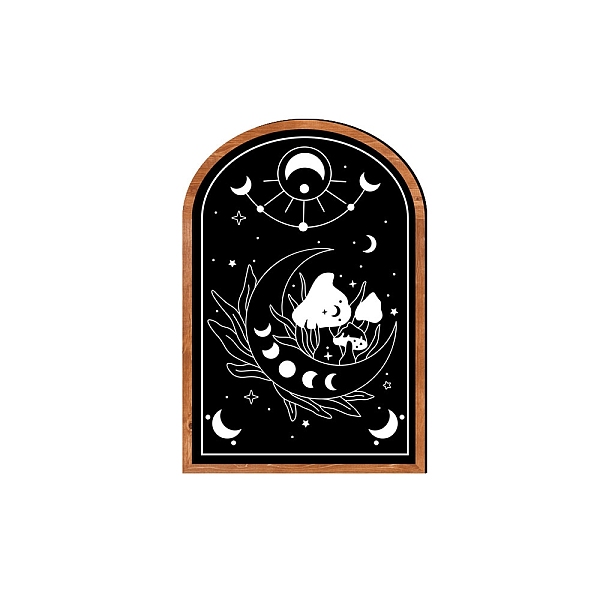PandaHall Arch Wood Mural Painting, Self-adhesive Wall Sticker with Frame, for Living Room Bedroom Home Hallway Decor, Moon Pattern...
PandaHall Arch Wood Mural Painting, Self-adhesive Wall Sticker with Frame, for Living Room Bedroom Home Hallway Decor, Moon Pattern...