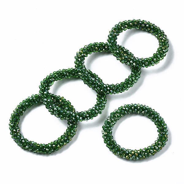 PandaHall Faceted Transparent Glass Beads Stretch Bracelets, Rainbow Plated, Rondelle, Green, Inner Diameter: 2 inch(5cm) Glass Green
PandaHall Faceted Transparent Glass Beads Stretch Bracelets, Rainbow Plated, Rondelle, Green, Inner Diameter: 2 inch(5cm) Glass Green