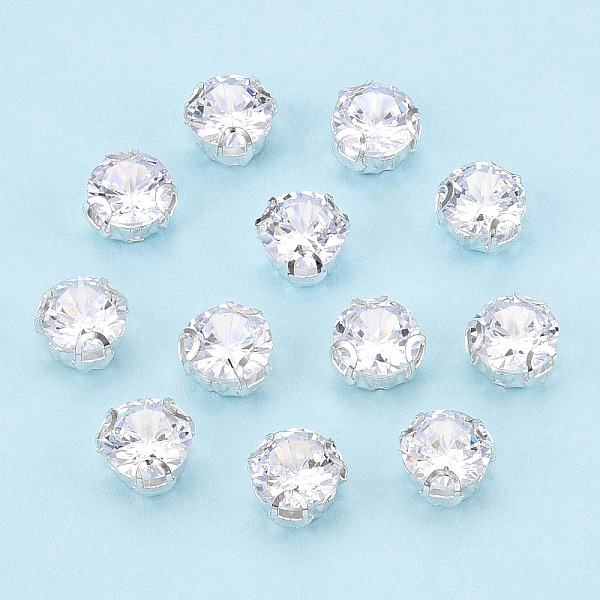 PandaHall Sew on Rhinestone, with Brass Prong Settings, Flat Round, Platinum, 7x5mm, Hole: 1.2~1.4mm, about 720pcs/set Brass+Cubic Zirconia..., Clear
PandaHall Sew on Rhinestone, with Brass Prong Settings, Flat Round, Platinum, 7x5mm, Hole: 1.2~1.4mm, about 720pcs/set Brass+Cubic Zirconia..., Clear