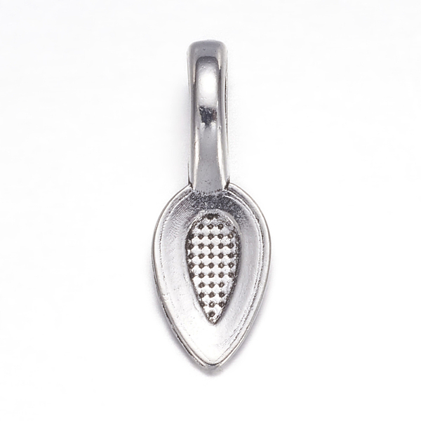 PandaHall Tibetan Style Alloy Glue-on Flat Pad Bails, Leaf, Lead Free and Cadmium Free, Antique Silver, 21x8x6mm, Hole: 4mm Alloy
PandaHall Tibetan Style Alloy Glue-on Flat Pad Bails, Leaf, Lead Free and Cadmium Free, Antique Silver, 21x8x6mm, Hole: 4mm Alloy