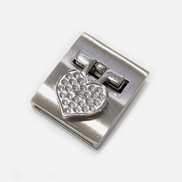 PandaHall 304 Stainless Steel Magnetic Clasps with Glue-in Ends, Rectangle with Heart, Stainless Steel Color, Fit For 1mm Rhinestone...
PandaHall 304 Stainless Steel Magnetic Clasps with Glue-in Ends, Rectangle with Heart, Stainless Steel Color, Fit For 1mm Rhinestone...