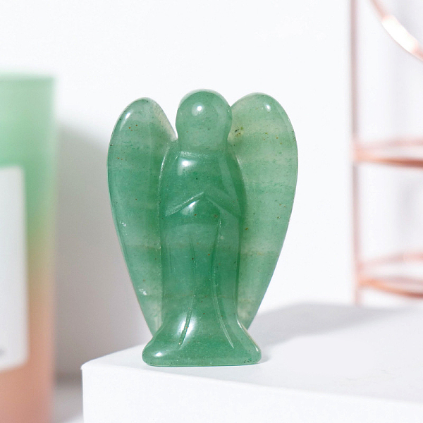 PandaHall Natural Green Aventurine Angel Figurine Display Decorations, Reiki Energy Stone Ornaments, 50x35mm Green Aventurine Angel & Fairy
PandaHall Natural Green Aventurine Angel Figurine Display Decorations, Reiki Energy Stone Ornaments, 50x35mm Green Aventurine Angel & Fairy