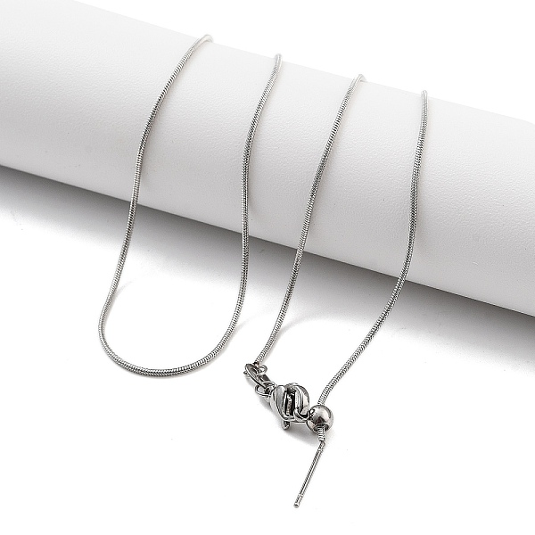 PandaHall Ion Plating(IP) Adjustable 304 Stainless Steel Snake Chain Necklaces, with Silicone Beads, Stainless Steel Color, 17.52x0.04 inch...
PandaHall Ion Plating(IP) Adjustable 304 Stainless Steel Snake Chain Necklaces, with Silicone Beads, Stainless Steel Color, 17.52x0.04 inch...