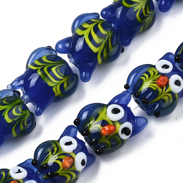 PandaHall Handmade Bumpy Lampwork Beads Strands, Owl, Royal Blue, 17.5~19.5x15~16.5x13~14.5mm, Hole: 1.5mm, about 30pcs/strand, 19.09 inch...
PandaHall Handmade Bumpy Lampwork Beads Strands, Owl, Royal Blue, 17.5~19.5x15~16.5x13~14.5mm, Hole: 1.5mm, about 30pcs/strand, 19.09 inch...