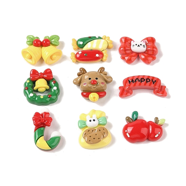 PandaHall Christmas Opaque Resin Decoden Cabochons, Candy Cane & Christmas Wreath & Deer, Mixed Shapes, Mixed Color, 20~30.5x17~31x7~11.5mm..., Multicolor
PandaHall Christmas Opaque Resin Decoden Cabochons, Candy Cane & Christmas Wreath & Deer, Mixed Shapes, Mixed Color, 20~30.5x17~31x7~11.5mm..., Multicolor