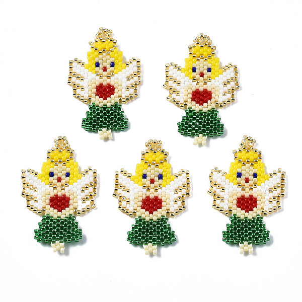 PandaHall MIYUKI & TOHO Japanese Seed Beads, Handmade Pendants, Loom Pattern, Fairy, Yellow, 37x22.5x2mm, Hole: 1.8mm Glass Angel & Fairy...
PandaHall MIYUKI & TOHO Japanese Seed Beads, Handmade Pendants, Loom Pattern, Fairy, Yellow, 37x22.5x2mm, Hole: 1.8mm Glass Angel & Fairy...