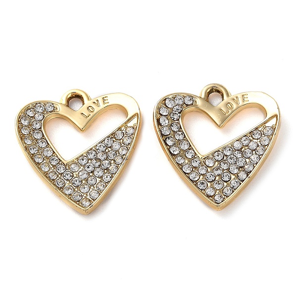 PandaHall Alloy Rhinestone Pendants, Heart Charms, Golden, 19.5x18x2.5mm, Hole: 2mm Alloy+Rhinestone Heart Clear
PandaHall Alloy Rhinestone Pendants, Heart Charms, Golden, 19.5x18x2.5mm, Hole: 2mm Alloy+Rhinestone Heart Clear