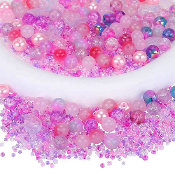 PandaHall Glass Beads, Round & Starfish & Fish & Rondelle, Mixed Style, Pearl Pink, 2.5~14x2.5~13.5x2~8.5mm, Hole: 1~1.4mm, about...
PandaHall Glass Beads, Round & Starfish & Fish & Rondelle, Mixed Style, Pearl Pink, 2.5~14x2.5~13.5x2~8.5mm, Hole: 1~1.4mm, about...