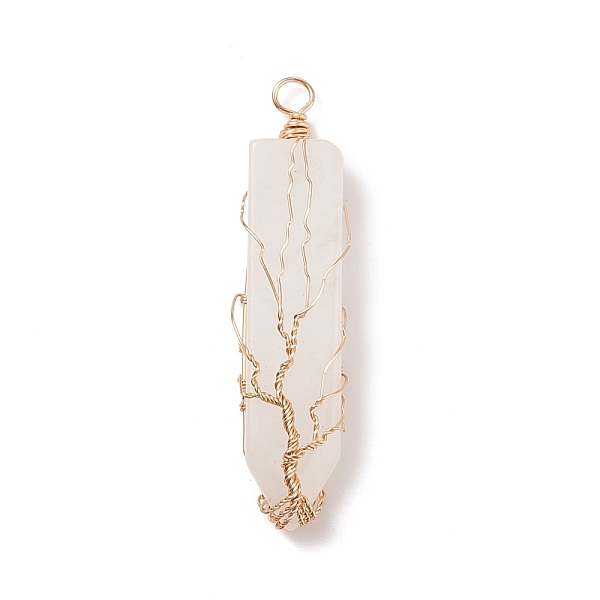 PandaHall Natural Quartz Crystal Big Pendants, with Golden Tone Copper Wire Wrapped, Sword with Tree, 63.5x14x10mm, Hole: 4.4mm Quartz...
PandaHall Natural Quartz Crystal Big Pendants, with Golden Tone Copper Wire Wrapped, Sword with Tree, 63.5x14x10mm, Hole: 4.4mm Quartz...