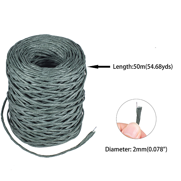 PandaHall Handmade Iron Wire Paper Rattan, Woven Paper Rattan, Dark Green, 2mm, about 50m/roll Paper Green
PandaHall Handmade Iron Wire Paper Rattan, Woven Paper Rattan, Dark Green, 2mm, about 50m/roll Paper Green