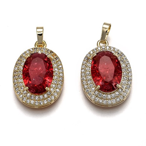 PandaHall Golden Plated Brass Micro Pave Clear Cubic Zirconia Pendants, with Glass, with Snap on Bails, Long-Lasting Plated, Oval, Red...
PandaHall Golden Plated Brass Micro Pave Clear Cubic Zirconia Pendants, with Glass, with Snap on Bails, Long-Lasting Plated, Oval, Red...