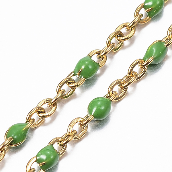 PandaHall Ion Plating(IP) 304 Stainless Steel Cable Chain Anklets, with Enamel Links, Golden, Lawn Green, 9 inch(230mm), 1.5mm Stainless...
PandaHall Ion Plating(IP) 304 Stainless Steel Cable Chain Anklets, with Enamel Links, Golden, Lawn Green, 9 inch(230mm), 1.5mm Stainless...