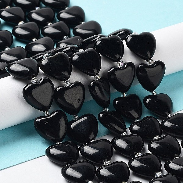 PandaHall Natural Obsidian Beads Strands, with Seed Beads, Heart, 14~15x15x6~6.5mm, Hole: 1.4mm, about 23~24pcs/strand, 14.57''(37cm)...
PandaHall Natural Obsidian Beads Strands, with Seed Beads, Heart, 14~15x15x6~6.5mm, Hole: 1.4mm, about 23~24pcs/strand, 14.57''(37cm)...