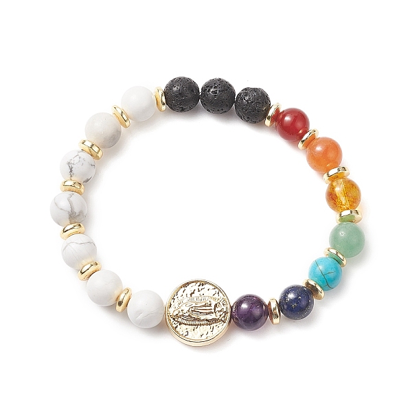 PandaHall Natural & Synthetic Mixed Gemstone & Brass Virgin Mary Beaded Stretch Bracelet for Women, Inner Diameter: 2-1/2 inch(6.2cm) Mixed...
PandaHall Natural & Synthetic Mixed Gemstone & Brass Virgin Mary Beaded Stretch Bracelet for Women, Inner Diameter: 2-1/2 inch(6.2cm) Mixed...