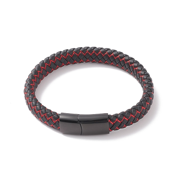 PandaHall Leather Braided Cord Bracelets, with Nylon and 304 Stainless Steel Magnetic Clasp, Rectangle, Gunmetal, 8-5/8 inch(22cm), 12x6mm...
PandaHall Leather Braided Cord Bracelets, with Nylon and 304 Stainless Steel Magnetic Clasp, Rectangle, Gunmetal, 8-5/8 inch(22cm), 12x6mm...