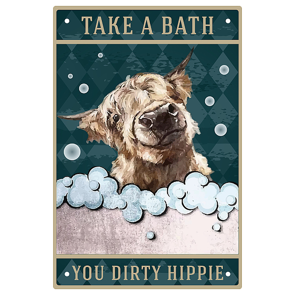 PandaHall Iron Sign Posters, for Home Wall Decoration, Rectangle with Word Take A Bath You Dirty Hippie, Dog Pattern, 300x200x0.5mm Iron Dog
PandaHall Iron Sign Posters, for Home Wall Decoration, Rectangle with Word Take A Bath You Dirty Hippie, Dog Pattern, 300x200x0.5mm Iron Dog