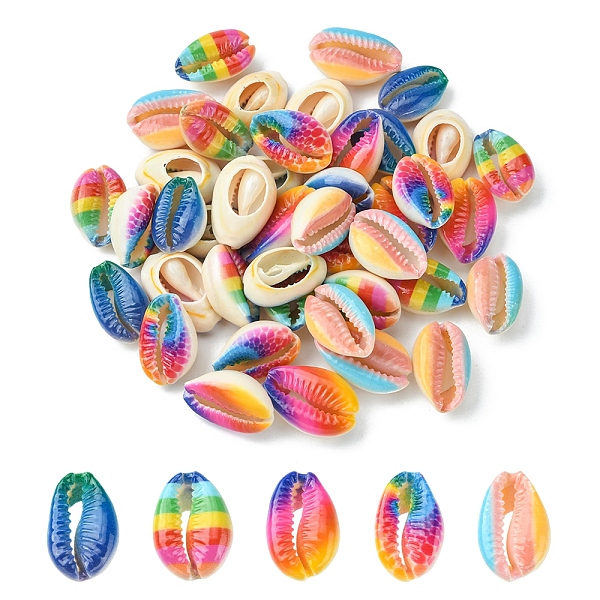PandaHall 40Pcs 5 Styles Printed Natural Cowrie Shell Beads, No Hole/Undrilled, Rainbow Style, Mixed Color, 18~21x12~15x7mm, 8pcs/style..., Multicolor
PandaHall 40Pcs 5 Styles Printed Natural Cowrie Shell Beads, No Hole/Undrilled, Rainbow Style, Mixed Color, 18~21x12~15x7mm, 8pcs/style..., Multicolor