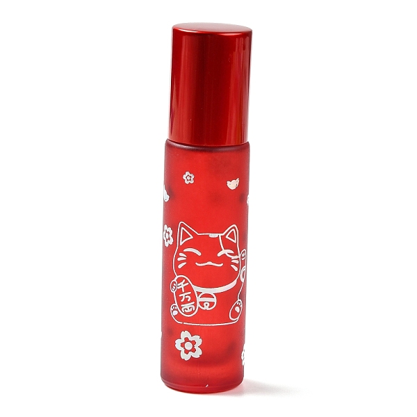 PandaHall Glass Roller Bottles, with Lid and Glass Roller Balls, Refillable Bottles, Column with Fortune Cat Pattern & Chinese Character..., Red
PandaHall Glass Roller Bottles, with Lid and Glass Roller Balls, Refillable Bottles, Column with Fortune Cat Pattern & Chinese Character..., Red