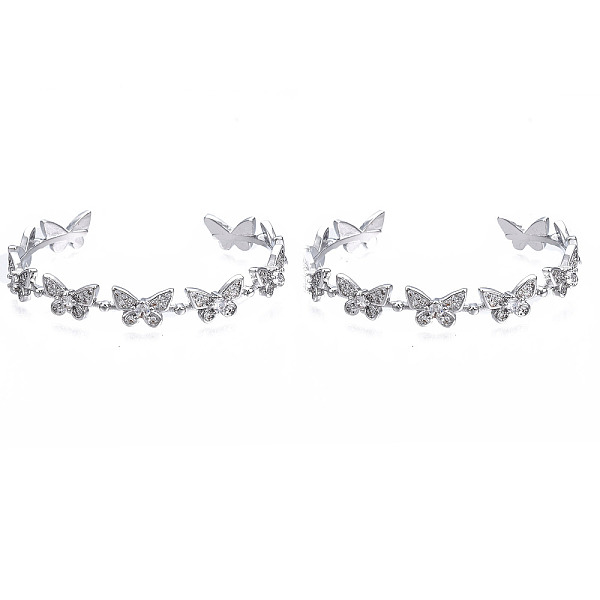 PandaHall Cubic Zirconia Butterfly Cuff Bangle, Dainty Brass Open Bangle for Women, Nickel Free, Real Platinum Plated, Inner Diameter: 2-3/8..., Clear
PandaHall Cubic Zirconia Butterfly Cuff Bangle, Dainty Brass Open Bangle for Women, Nickel Free, Real Platinum Plated, Inner Diameter: 2-3/8..., Clear