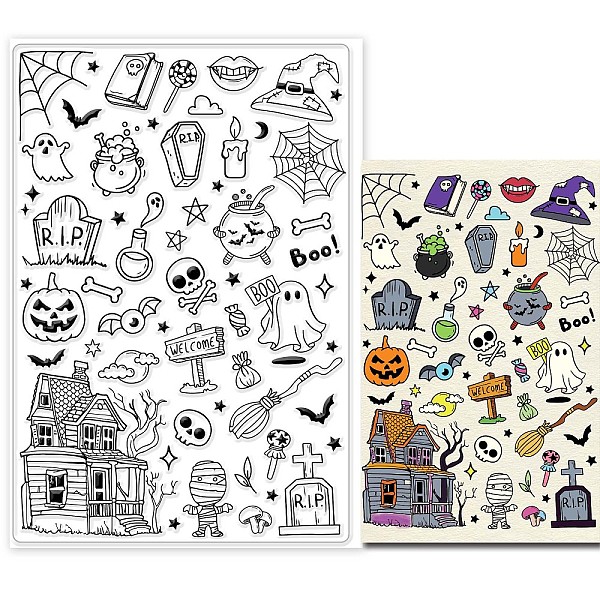 PandaHall GLOBLELAND Halloween Ghost Clear Stamps for DIY Scrapbooking Pumpkin Zombie Tombstone Silicone Clear Stamp Seals Transparent...
PandaHall GLOBLELAND Halloween Ghost Clear Stamps for DIY Scrapbooking Pumpkin Zombie Tombstone Silicone Clear Stamp Seals Transparent...